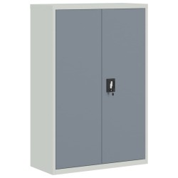 vidaXL Aktenschrank Hellgrau und Dunkelgrau 90x40x140 cm Stahl