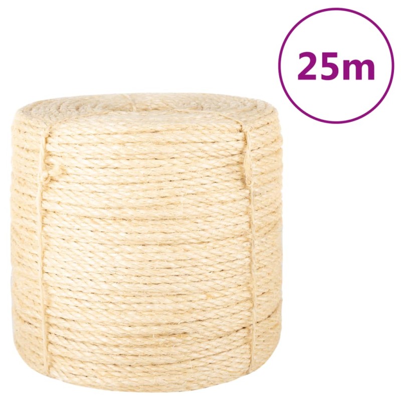 vidaXL Seil 100% Sisal 6 mm 25 m vidaXL Seil 100% Sisal 6 mm 25 m