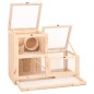 vidaXL Hamsterkäfig 81x40x60 cm Massivholz Tanne vidaXL Hamsterkäfig 81x40x60 cm Massivholz Tanne