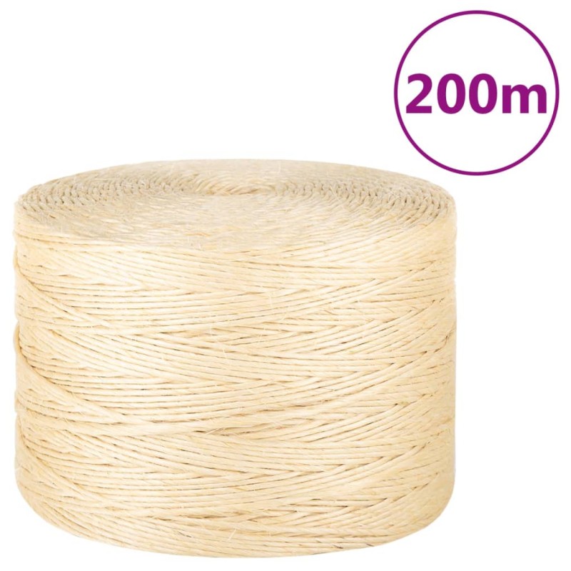 vidaXL Seil 100% Sisal 3 mm 200 m vidaXL Seil 100% Sisal 3 mm 200 m
