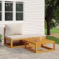 3-tlg. Garten-Lounge-Set mit Kissen Massivholz Akazie 3-tlg. Garten-Lounge-Set mit Kissen Massivholz Akazie