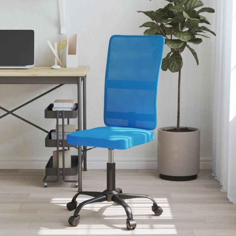 vidaXL Bürostuhl Höhenverstellbar Blau Netzstoff vidaXL Bürostuhl Höhenverstellbar Blau Netzstoff