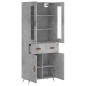 Highboard Betongrau 69,5x34x180 cm Holzwerkstoff Highboard Betongrau 69,5x34x180 cm Holzwerkstoff