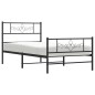 vidaXL Bettgestell mit Kopf- und Fußteil Metall Schwarz 75x190 cm vidaXL Bettgestell mit Kopf- und Fußteil Metall Schwarz 75x190 cm