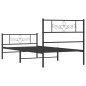 vidaXL Bettgestell mit Kopf- und Fußteil Metall Schwarz 75x190 cm vidaXL Bettgestell mit Kopf- und Fußteil Metall Schwarz 75x190 cm