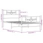 vidaXL Bettgestell mit Kopf- und Fußteil Metall Weiß 75x190 cm vidaXL Bettgestell mit Kopf- und Fußteil Metall Weiß 75x190 cm