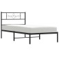 vidaXL Bettgestell mit Kopfteil Metall Schwarz 107x203 cm vidaXL Bettgestell mit Kopfteil Metall Schwarz 107x203 cm