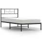 vidaXL Bettgestell mit Kopfteil Metall Schwarz 100x190 cm vidaXL Bettgestell mit Kopfteil Metall Schwarz 100x190 cm