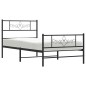 vidaXL Bettgestell mit Kopf- und Fußteil Metall Schwarz 90x190 cm vidaXL Bettgestell mit Kopf- und Fußteil Metall Schwarz 90x190 cm