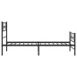 vidaXL Bettgestell mit Kopf- und Fußteil Metall Schwarz 90x190 cm vidaXL Bettgestell mit Kopf- und Fußteil Metall Schwarz 90x190 cm