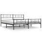 vidaXL Bettgestell mit Kopf- und Fußteil Metall Schwarz 180x200 cm vidaXL Bettgestell mit Kopf- und Fußteil Metall Schwarz 180x200 cm