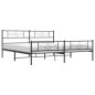 vidaXL Bettgestell mit Kopf- und Fußteil Metall Schwarz 180x200 cm vidaXL Bettgestell mit Kopf- und Fußteil Metall Schwarz 180x200 cm