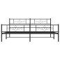 vidaXL Bettgestell mit Kopf- und Fußteil Metall Schwarz 180x200 cm vidaXL Bettgestell mit Kopf- und Fußteil Metall Schwarz 180x200 cm