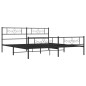 vidaXL Bettgestell mit Kopf- und Fußteil Metall Schwarz 180x200 cm vidaXL Bettgestell mit Kopf- und Fußteil Metall Schwarz 180x200 cm