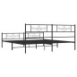vidaXL Bettgestell mit Kopf- und Fußteil Metall Schwarz 180x200 cm vidaXL Bettgestell mit Kopf- und Fußteil Metall Schwarz 180x200 cm