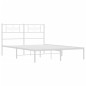 vidaXL Bettgestell mit Kopfteil Metall Weiß 120x190 cm vidaXL Bettgestell mit Kopfteil Metall Weiß 120x190 cm
