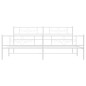 vidaXL Bettgestell mit Kopf- und Fußteil Metall Weiß 183x213 cm vidaXL Bettgestell mit Kopf- und Fußteil Metall Weiß 183x213 cm