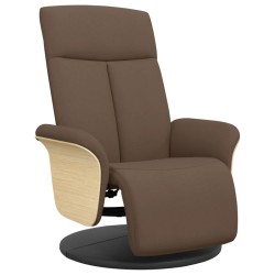 vidaXL Relaxsessel mit Fußteil Braun Stoff