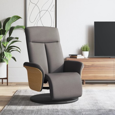 vidaXL Relaxsessel mit Fußteil Taupe Stoff