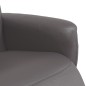 vidaXL Relaxsessel mit Fußteil Grau Kunstleder vidaXL Relaxsessel mit Fußteil Grau Kunstleder