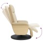vidaXL Massagesessel mit Fußteil Creme Stoff vidaXL Massagesessel mit Fußteil Creme Stoff