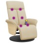 vidaXL Massagesessel mit Fußteil Creme Stoff vidaXL Massagesessel mit Fußteil Creme Stoff