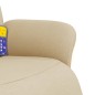 vidaXL Massagesessel mit Fußteil Creme Stoff vidaXL Massagesessel mit Fußteil Creme Stoff