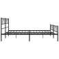 vidaXL Bettgestell mit Kopf- und Fußteil Metall Schwarz 200x200 cm vidaXL Bettgestell mit Kopf- und Fußteil Metall Schwarz 200x200 cm