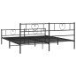 vidaXL Bettgestell mit Kopf- und Fußteil Metall Schwarz 200x200 cm vidaXL Bettgestell mit Kopf- und Fußteil Metall Schwarz 200x200 cm