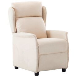 vidaXL Relaxsessel Creme Stoff