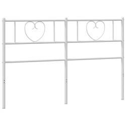 vidaXL Kopfteil Metall Weiß 135 cm