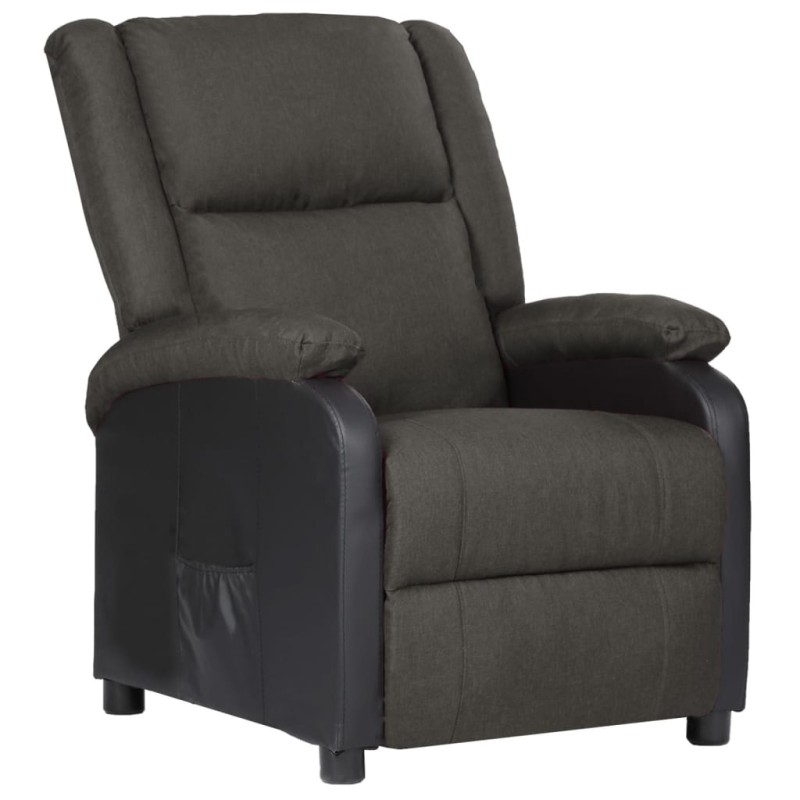 vidaXL Relaxsessel Dunkelgrau Kunstleder und Stoff vidaXL Relaxsessel Dunkelgrau Kunstleder und Stoff
