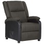 vidaXL Relaxsessel Dunkelgrau Kunstleder und Stoff vidaXL Relaxsessel Dunkelgrau Kunstleder und Stoff