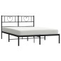 vidaXL Bettgestell mit Kopfteil Metall Schwarz 120x190 cm vidaXL Bettgestell mit Kopfteil Metall Schwarz 120x190 cm