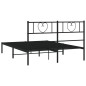 vidaXL Bettgestell mit Kopfteil Metall Schwarz 120x190 cm vidaXL Bettgestell mit Kopfteil Metall Schwarz 120x190 cm