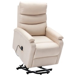 vidaXL Aufstehsessel Creme Stoff