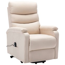vidaXL Aufstehsessel Creme Stoff