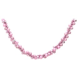 vidaXL Kugelgirlande Rosa 175 cm Polystyrol