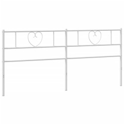 vidaXL Kopfteil Metall Weiß 200 cm