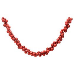 vidaXL Kugelgirlande Rot 175 cm Polystyrol