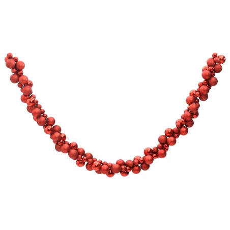 vidaXL Kugelgirlande Rot 175 cm Polystyrol