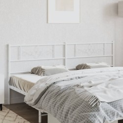 vidaXL Kopfteil Metall Weiß 193 cm