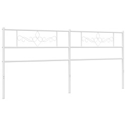 vidaXL Kopfteil Metall Weiß 193 cm