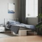 vidaXL Bettgestell mit Kopfteil Metall Weiß 90x190 cm vidaXL Bettgestell mit Kopfteil Metall Weiß 90x190 cm