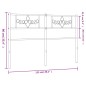 vidaXL Kopfteil Metall Weiß 120 cm