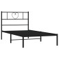 vidaXL Bettgestell mit Kopfteil Metall Schwarz 90x190 cm vidaXL Bettgestell mit Kopfteil Metall Schwarz 90x190 cm
