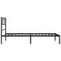 vidaXL Bettgestell mit Kopfteil Metall Schwarz 90x190 cm vidaXL Bettgestell mit Kopfteil Metall Schwarz 90x190 cm
