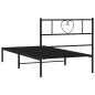 vidaXL Bettgestell mit Kopfteil Metall Schwarz 90x190 cm vidaXL Bettgestell mit Kopfteil Metall Schwarz 90x190 cm