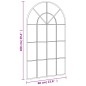 vidaXL Wandspiegel Schwarz 60x100 cm Gewölbt Eisen vidaXL Wandspiegel Schwarz 60x100 cm Gewölbt Eisen