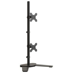 vidaXL Tischhalterung für 2 Monitore Schwarz Stahl VESA 75/100 mm